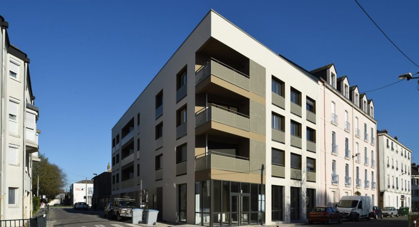 Immeuble Il'come. Architectes : Bodreau architectes Maitrise d'ouvrage: Boreale developpement. Nantes (Loire-Atlantique) 03/2019 © Jean-Dominique Billaud/Samoa