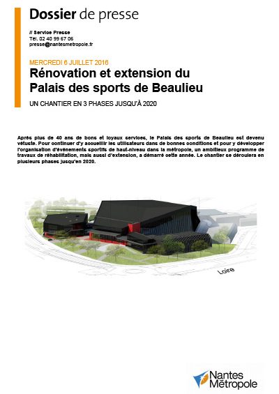 dp beaulieu sport 400x565 - Rénovations et extension du Palais des sports de Beaulieu