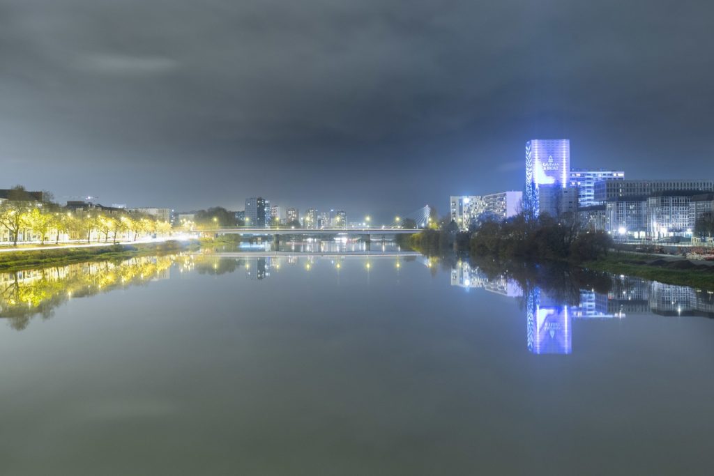 Opération Polaris. Architectes   LAN Abinal   Ropars Fernandez   Serres. Maîtrise d ouvrage  Kaufman   Broad..Nantes Loire Atlantique 12 2017 © Valéry Joncheray Samoa4 1 1024x683 - Design lumière de la tour 360° View