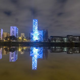 Opération Polaris. Architectes   LAN Abinal   Ropars Fernandez   Serres. Maîtrise d ouvrage  Kaufman   Broad..Nantes Loire Atlantique 12 2017 © Valéry Joncheray Samoa1 315x315 - Design lumière de la tour 360° View