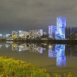 Opération Polaris. Architectes   LAN Abinal   Ropars Fernandez   Serres. Maîtrise d ouvrage  Kaufman   Broad..Nantes Loire Atlantique 12 2017 © Valéry Joncheray Samoa2 315x315 - Design lumière de la tour 360° View