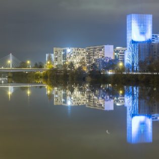 Opération Polaris. Architectes   LAN Abinal   Ropars Fernandez   Serres. Maîtrise d ouvrage  Kaufman   Broad..Nantes Loire Atlantique 12 2017 © Valéry Joncheray Samoa3 315x315 - Design lumière de la tour 360° View