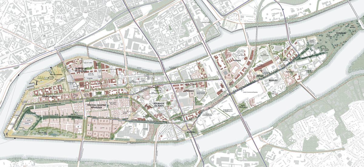 Plan des intentions projet urbain - Manifeste Durable île de Nantes (2020)