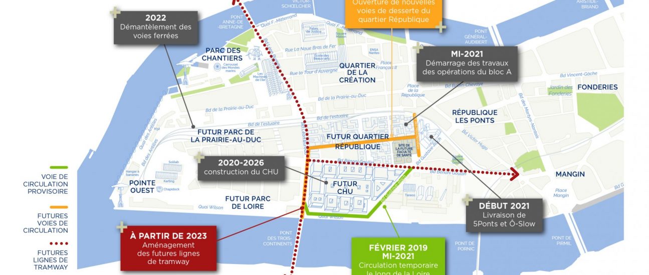 Cartographie Chantiers Sud-Ouest Ile de Nantes Samoa 2020-2030