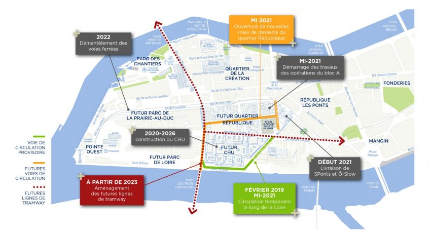 Cartographie Chantiers Sud-Ouest Ile de Nantes Samoa 2020-2030 Cartographie Chantiers Sud-Ouest Ile de Nantes Samoa 2020-2030