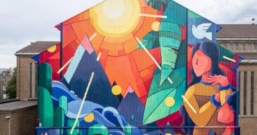 Fresque par Moner - Eglise Ste Madeleine sur l'île de Nantes