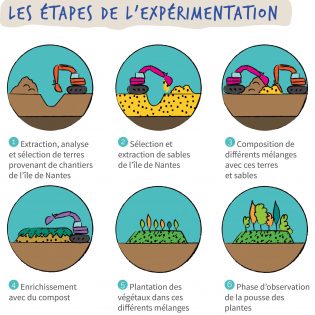 Expérimentation renaturation des sols, rue Saint-Domingue sur l'île de Nantes. Les étapes de l'expérimentation (Samoa)