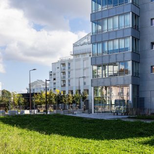 Nouveau quartier République. Bloc A. Jardins de l'Estuaire. Nantes(Loire-Atlantique) 09/2024 © IRIS Pictures/Samoa