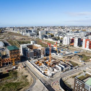 Nouveau quartier République. Bâtiment Gina. Nantes(Loire-Atlantique) 09/2024 © IRIS Pictures/Samoa