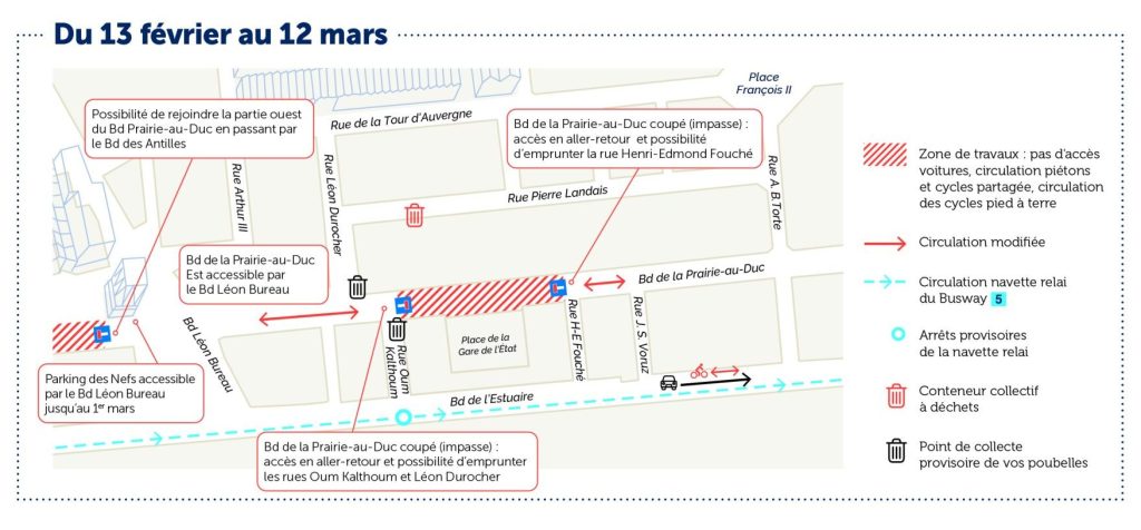 Carte 1 scaled e1676368593285 1024x476 - Les travaux du réseau d'assainissement ont commencé quartier Prairie-au-Duc [Lettre info travaux #1]