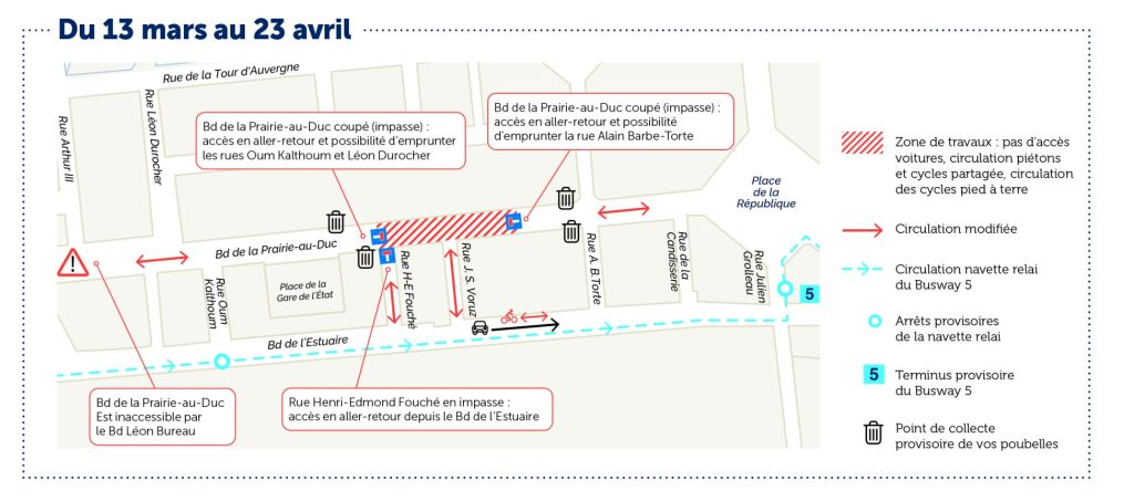 Carte 2 scaled 1024x453 - Les travaux du réseau d'assainissement ont commencé quartier Prairie-au-Duc [Lettre info travaux #1]