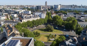 Place de la République - ile de Nantes - Point info travaux réseau eaux usées Prairie-au-Duc