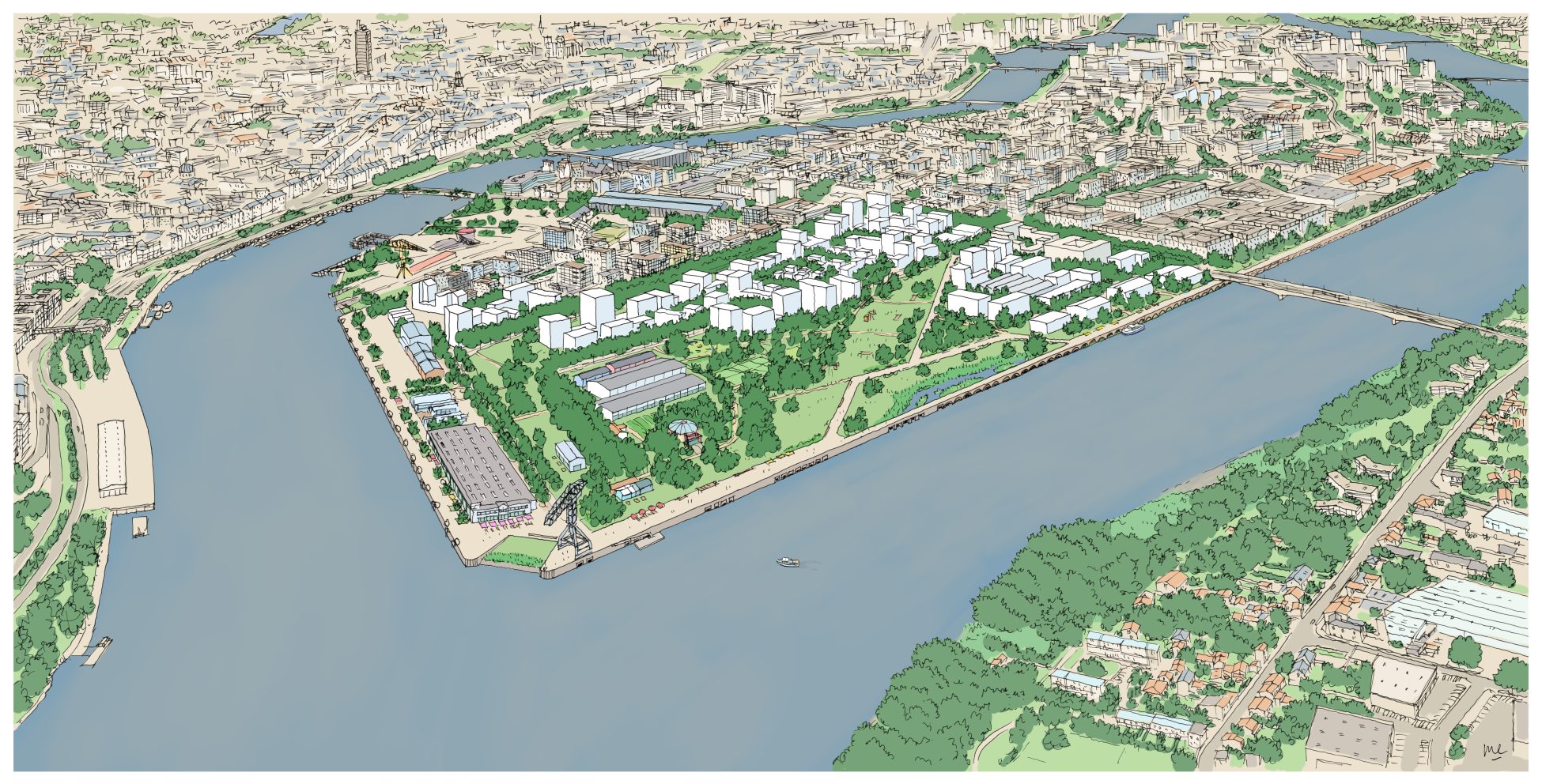 IDN aerienne2A 250708 scaled - Les grands projets et chantiers de l'île de Nantes IDN aerienne2A 250708 scaled - Les grands projets et chantiers de l'île de Nantes