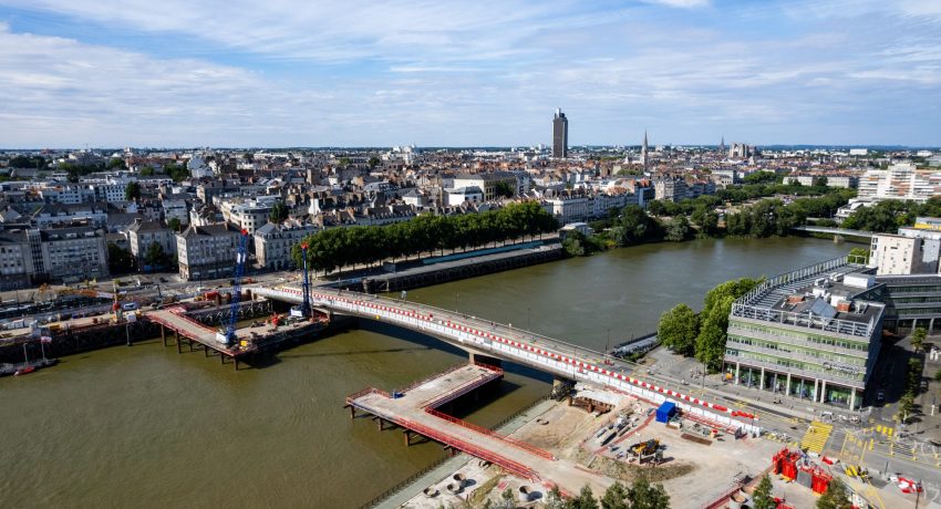 Vue aérienne Pont Anne de bretagne