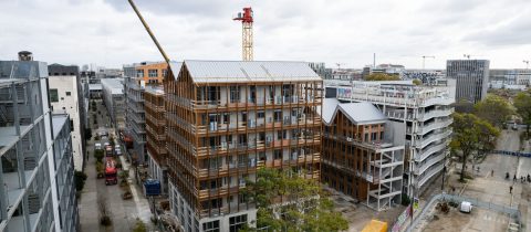Ilot Bergeron. Siège régional de Doctolib. Architecte : Alexandre Chemetoff. Promoteur : Quartus. Nantes (Loire-Atlantique) 05/2025 © IRIS Pictures/Samoa