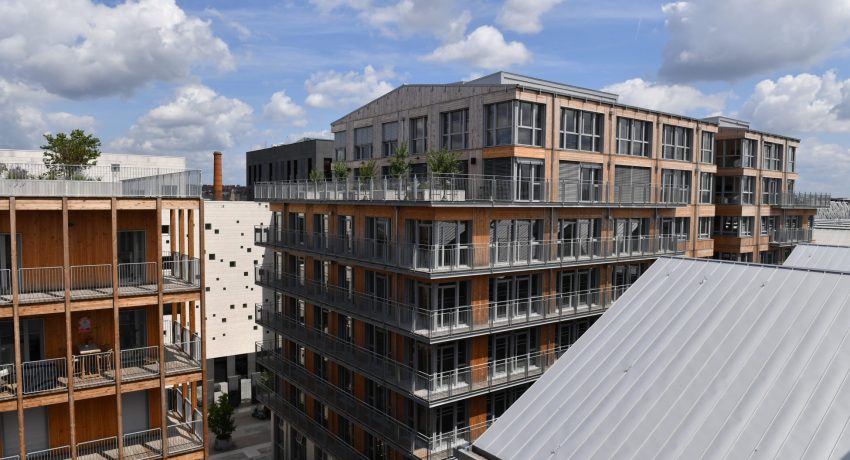 Ilot Bergeron. Siège régional de Doctolib. Architecte : Alexandre Chemetoff. Promoteur : Quartus. Nantes (Loire-Atlantique) 08/2025 © Jean-Dominique Billaud/Samoa