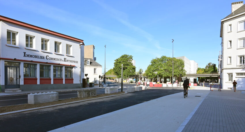 Trajet de la future ligne 8 du busway. Boulevard Bénoni Goullin. Nantes (Loire-Atlantique) 09/2026 © Vincent Jacques/Samoa